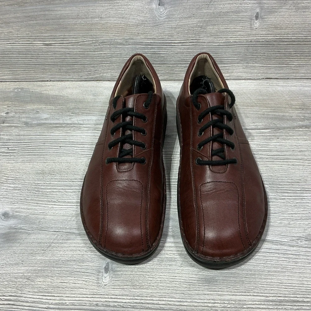 Finn Comfort German Leather Comfort Shoes Sneakers Brown Mens Size 11.5 W Wide